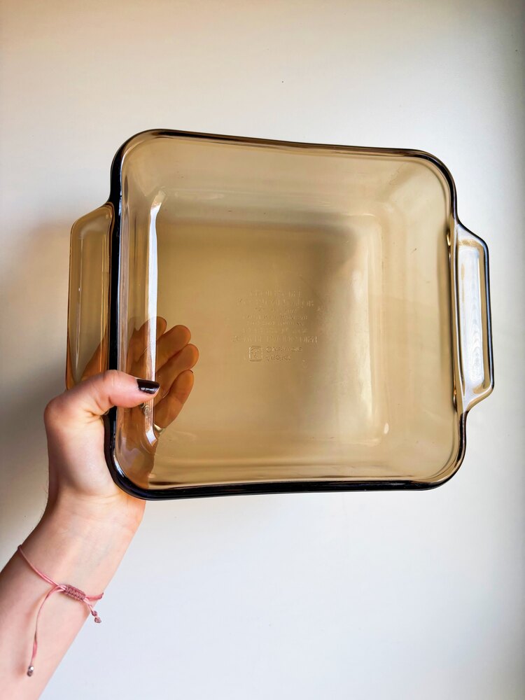 80’s American Anchor Hocking Amber Glass Baking Dishes 