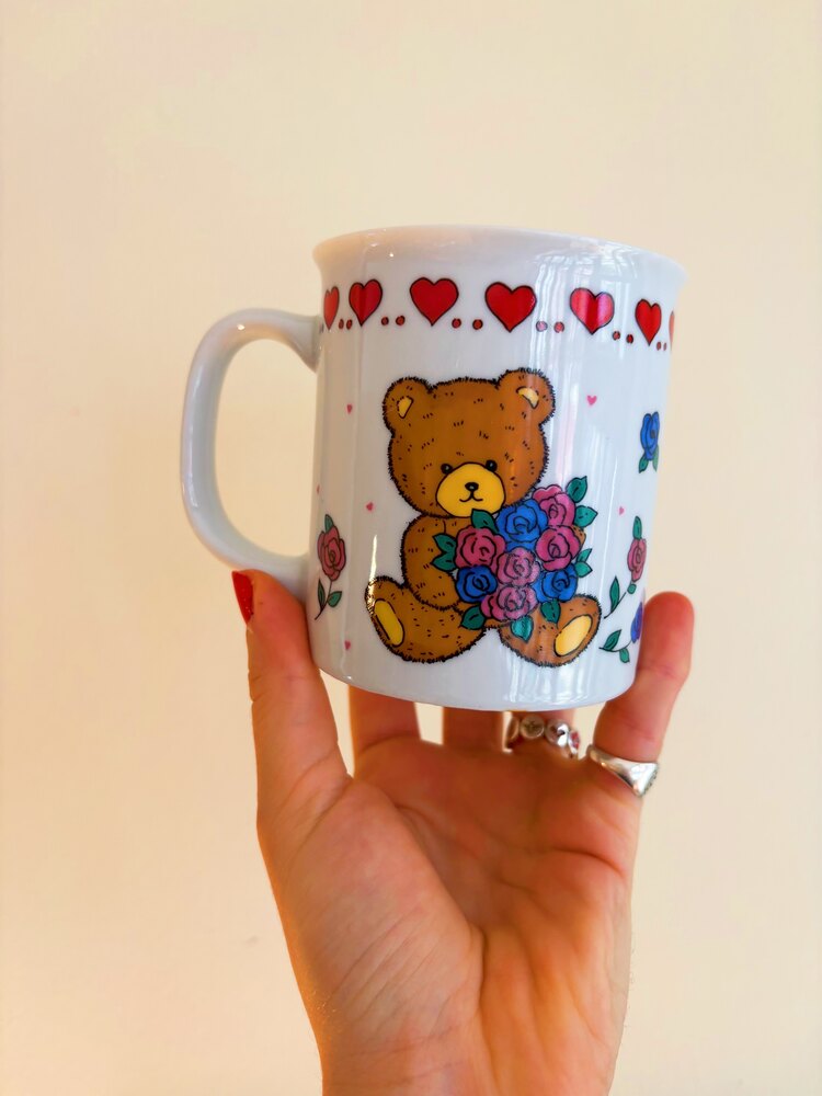 90’s Teddy Bear Porcelain Mug