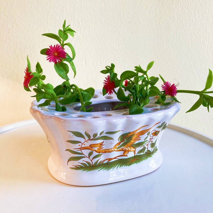 60’s Ceramic Ikebana Vase from France