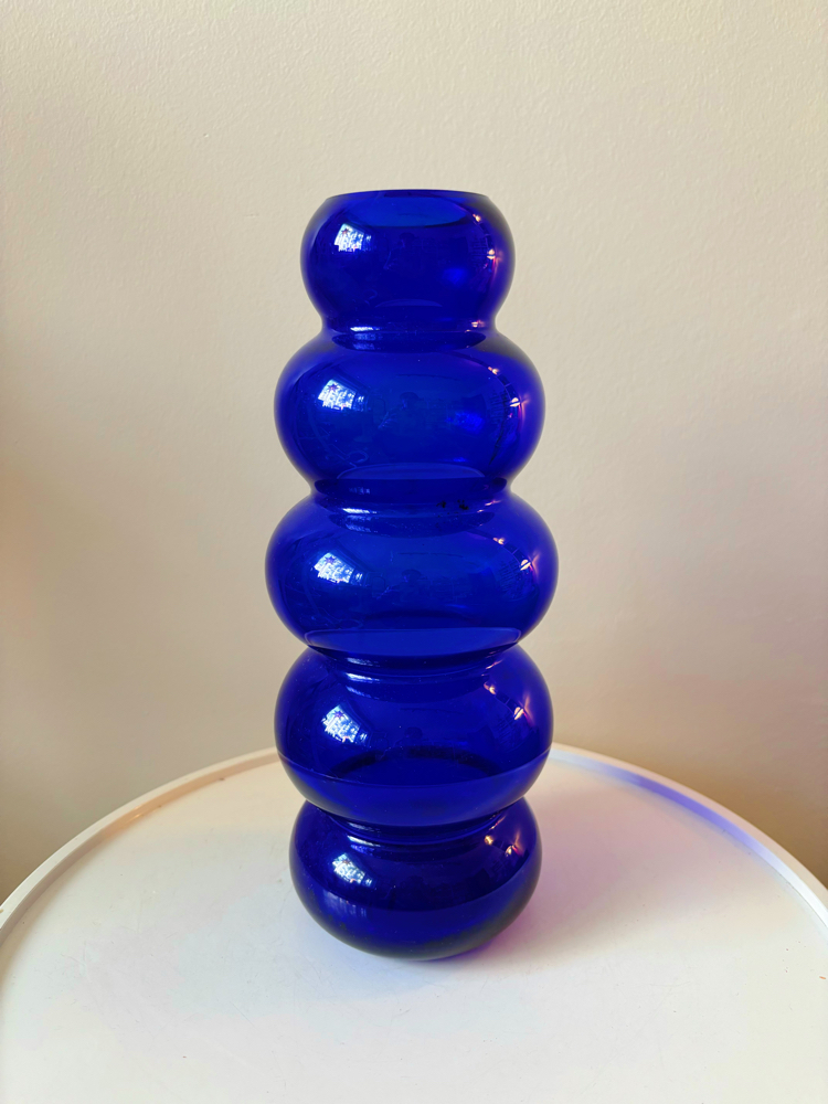 1960’s Cobalt Blue Bubble Vase
