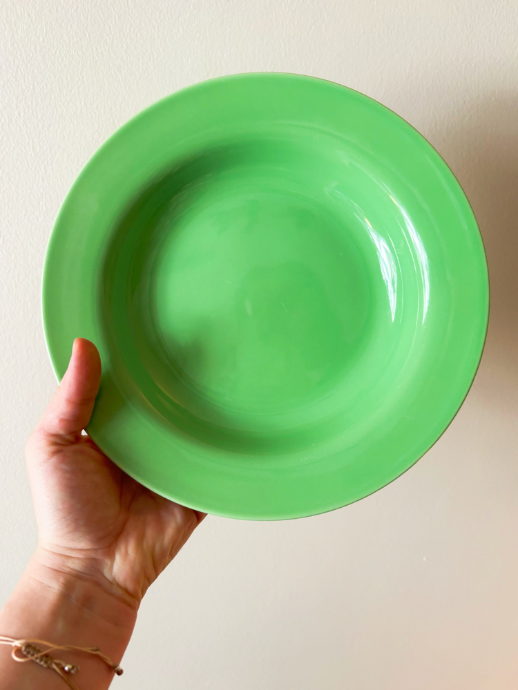 Pistacho Green Deadstock Deep Plates 
