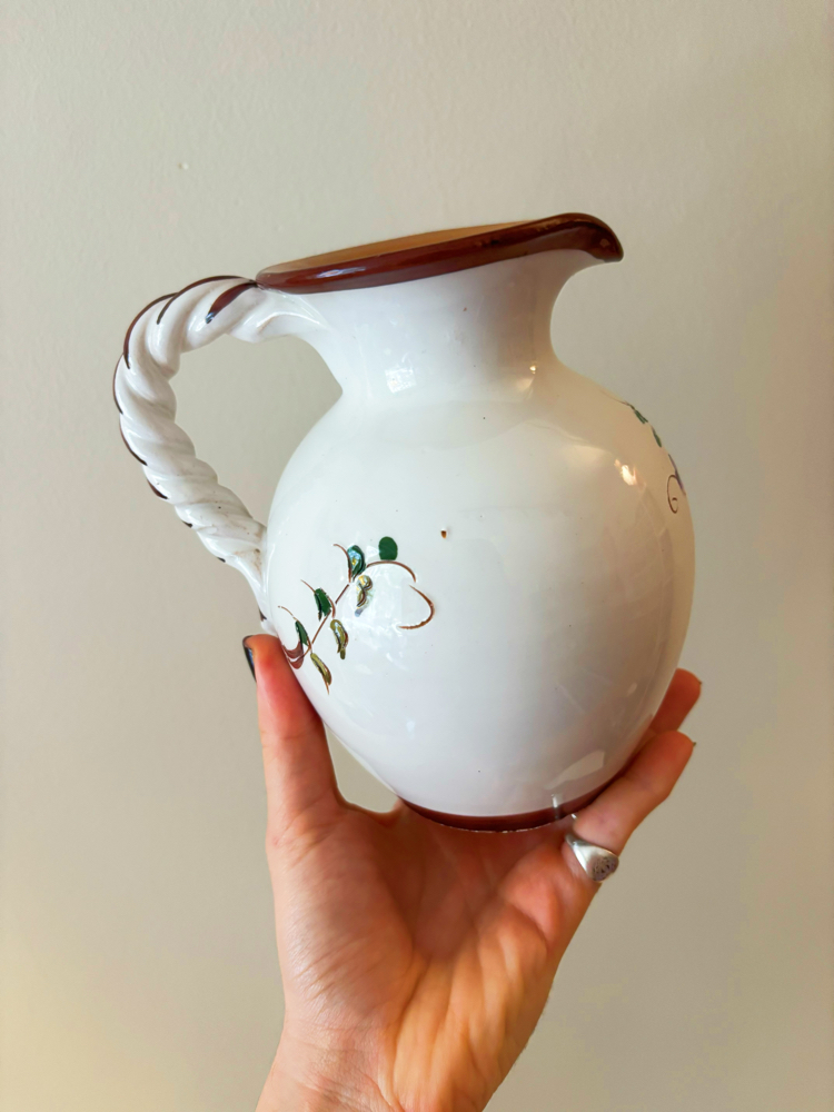 70’s Italian Handmade Ceramic Jug 