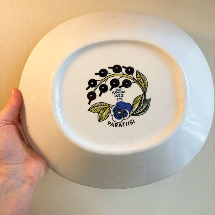 1969 Finnish Hand Painted Wall Plate by Arabia