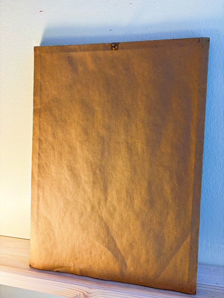 1955 Marker Still-Life Painting with Wooden Frame 