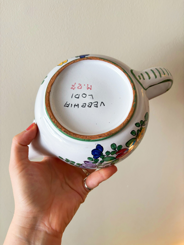 70’s Italian Hand Painted Ikebana Vase