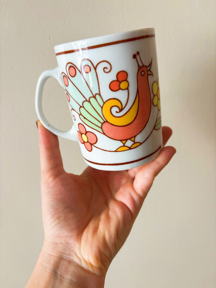 Poland Folk Art Porcelain Mug 