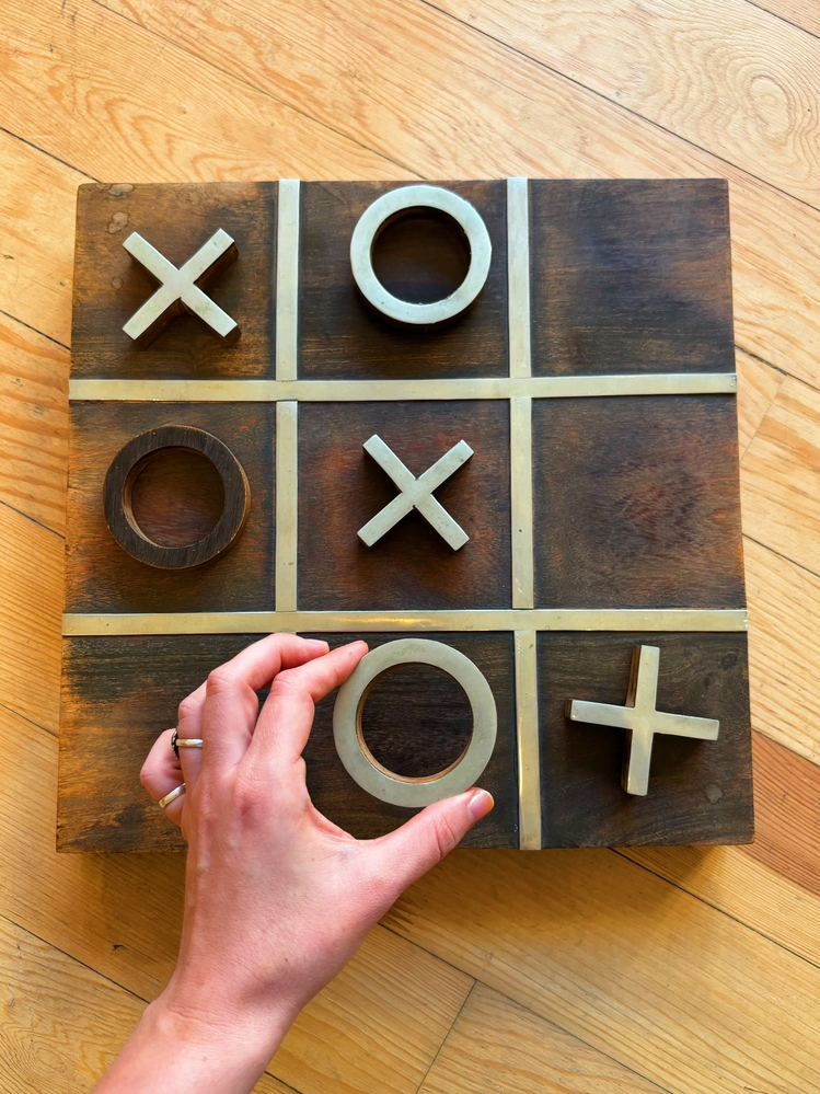 Metal + Wood Tic Tac Toe