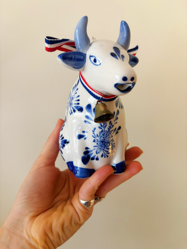 Dutch Delft Porcelain Cow Milk Jug