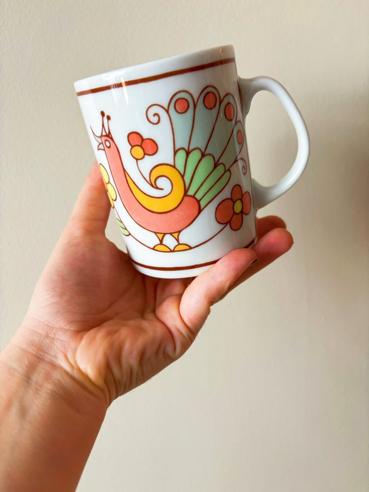 Poland Folk Art Porcelain Mug 