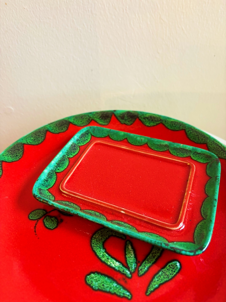 70’s German Tomato Red Butter Box