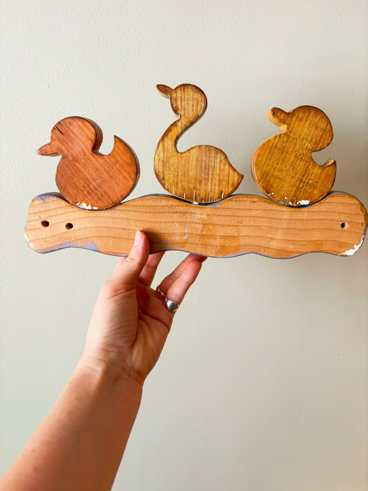 80’s Wooden Ducks Wall Hook