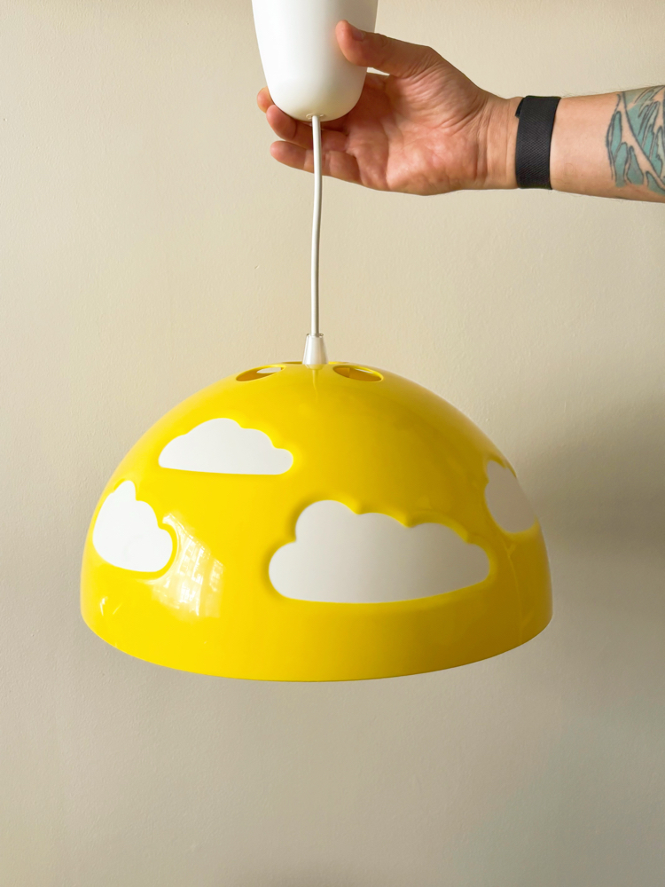 00’s Ikea Yellow Cloud Ceiling Lamp 