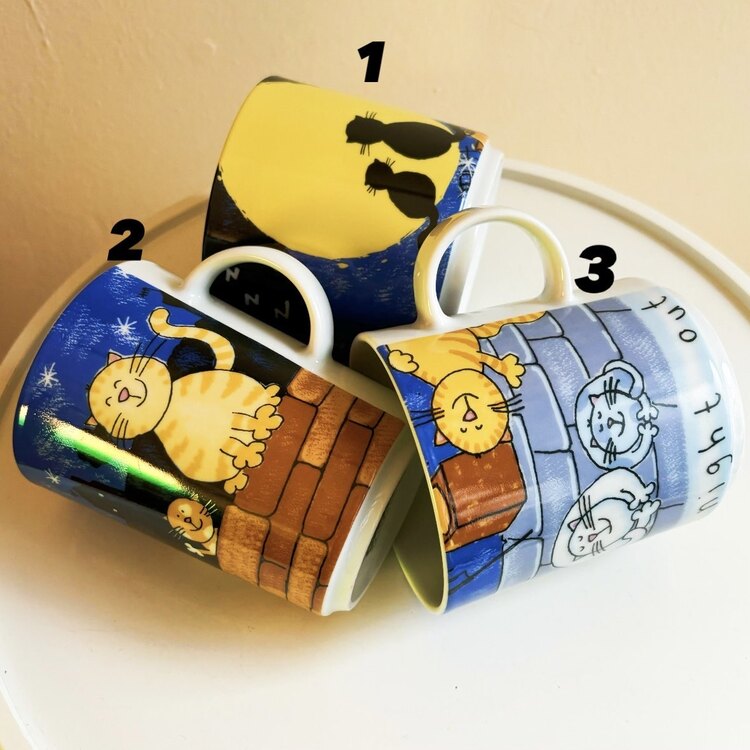 “Cats Night Out” Porcelain Mugs