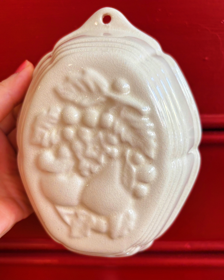 60’s French Ceramic Cake Mold Wall Decor