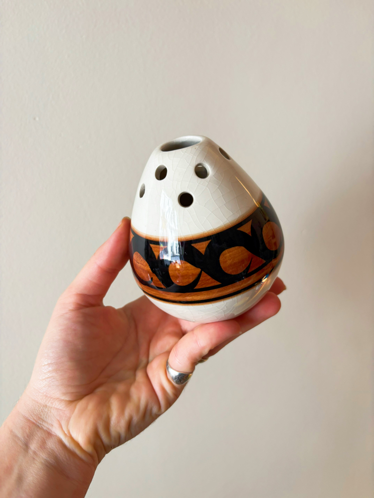 60’s Jersey Pottery Handmade Ceramic Posy Pot