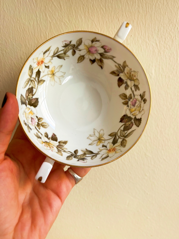 Royal Worcester Floral Porcelain Teacups 
