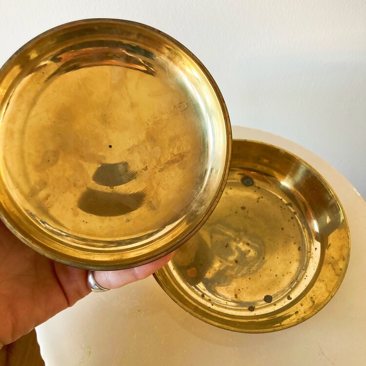 “Birds” Brass Jewelry Box with Enamel Coating 