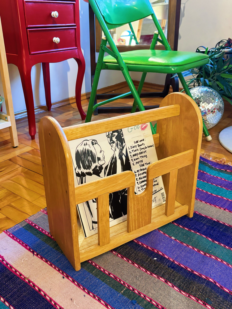 50’s Midcentury Pale Wood Magazine Rack