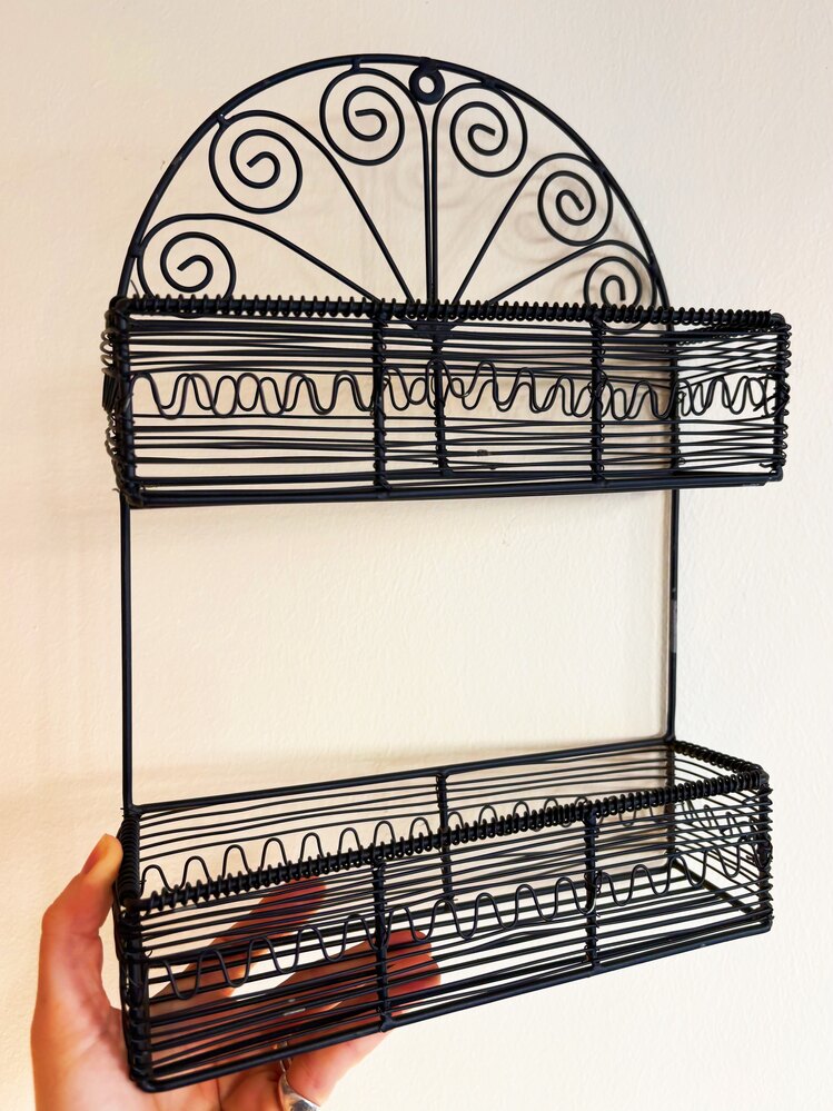 80’s Black Wire Spice Rack 