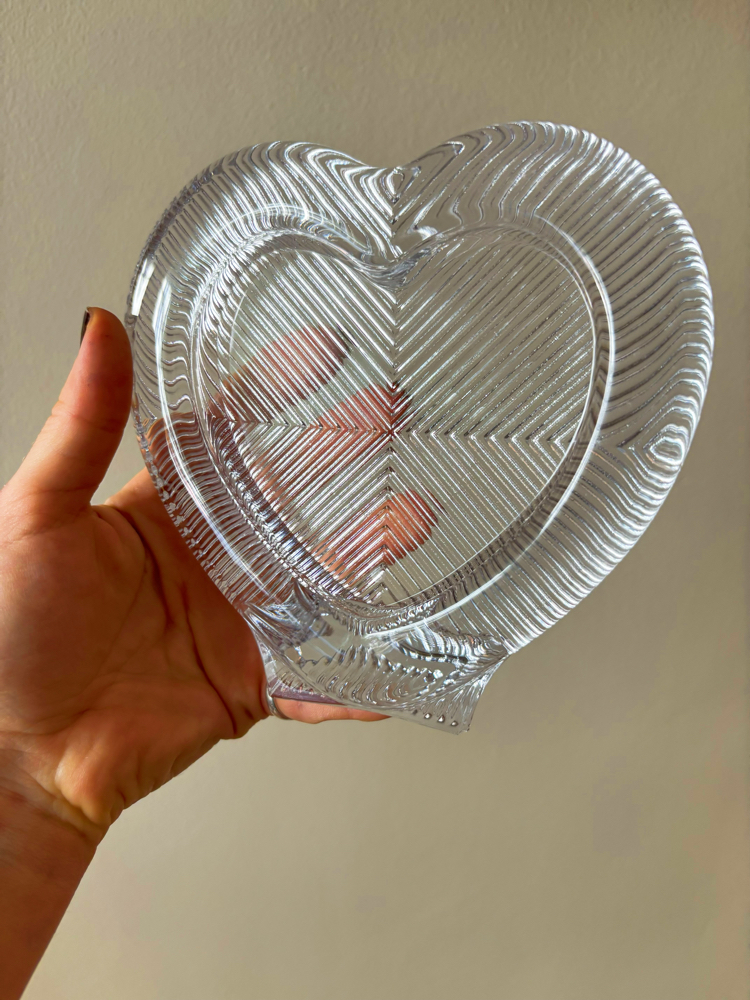 German Crystal Heart Shaped Photo Frame 