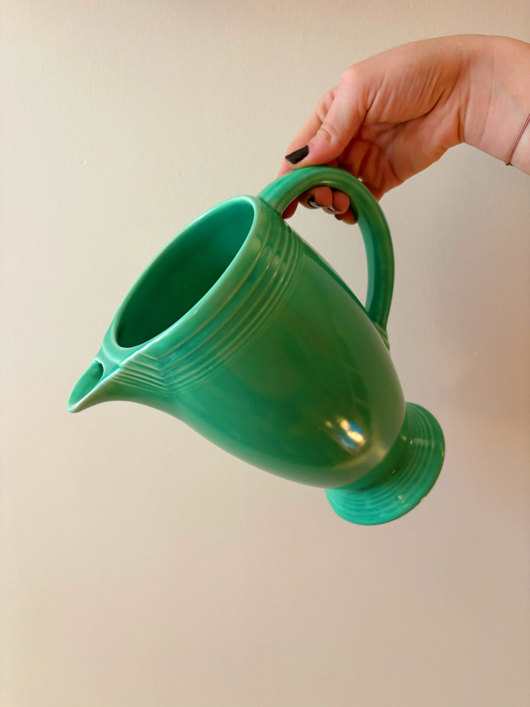 60’s American Fiesta Pottery Green Jug 