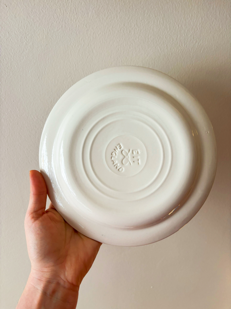 English Wall Plate with Tiny Pink Flowers