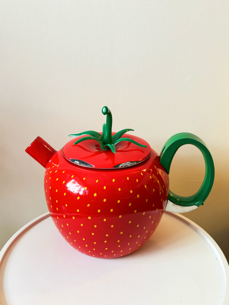 80’s Strawberry Enamel Kettle