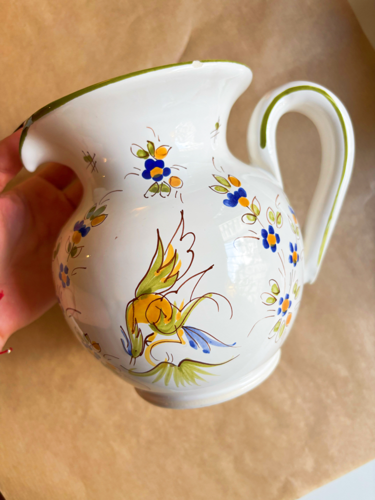 60’s French Pottery Handmade Jug 