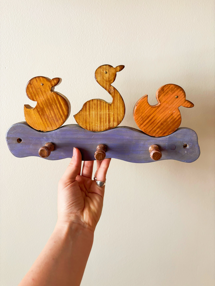 80’s Wooden Ducks Wall Hook