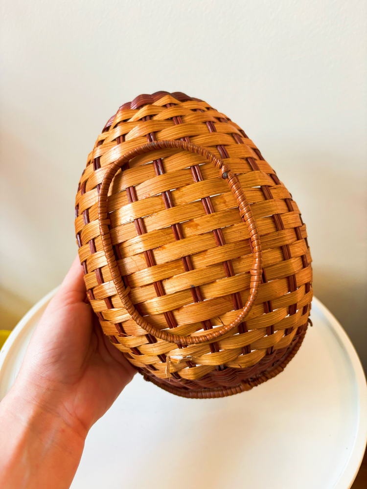 Handwoven Rattan Duck Basket