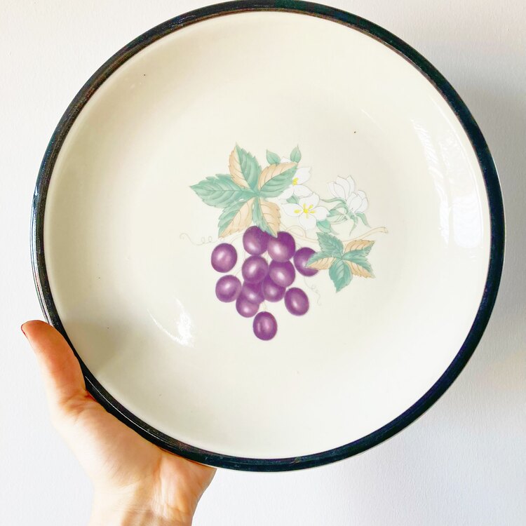 Cherries & Plums Ceramic Plates 