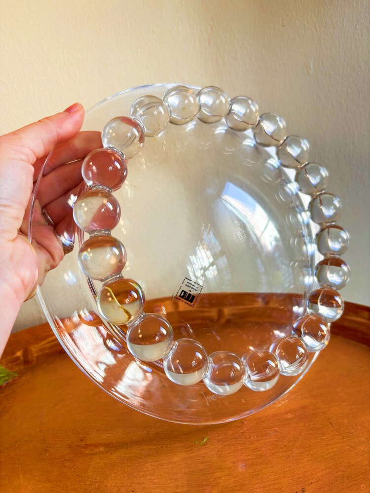 Italian Genuine Lead Crystal Bubble Bowl 