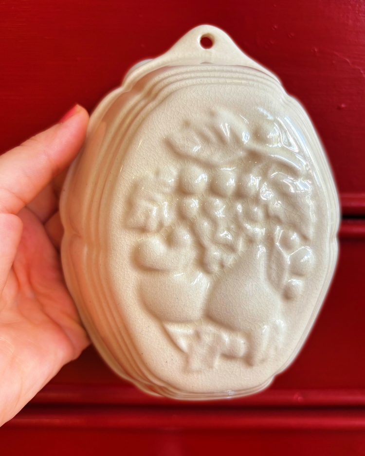 60’s French Ceramic Cake Mold Wall Decor