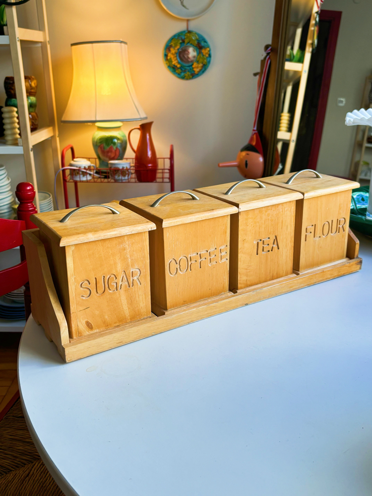 Vintage Wooden Container Rack