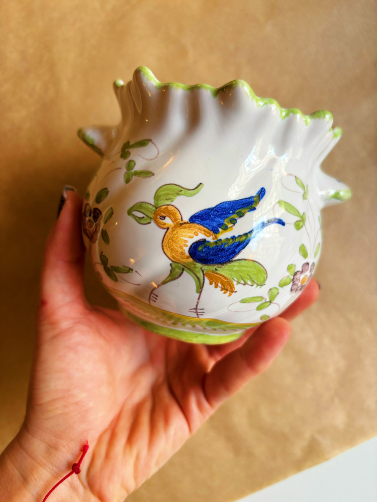 60’s French Pottery Handmade Candy Bowl