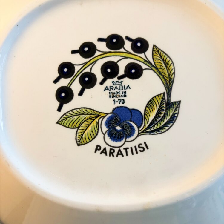 1969 Finnish Hand Painted Wall Plate by Arabia