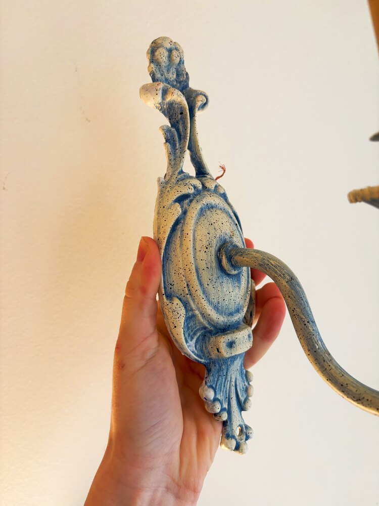 60’s Blue Ribbon Iron French Sconce 