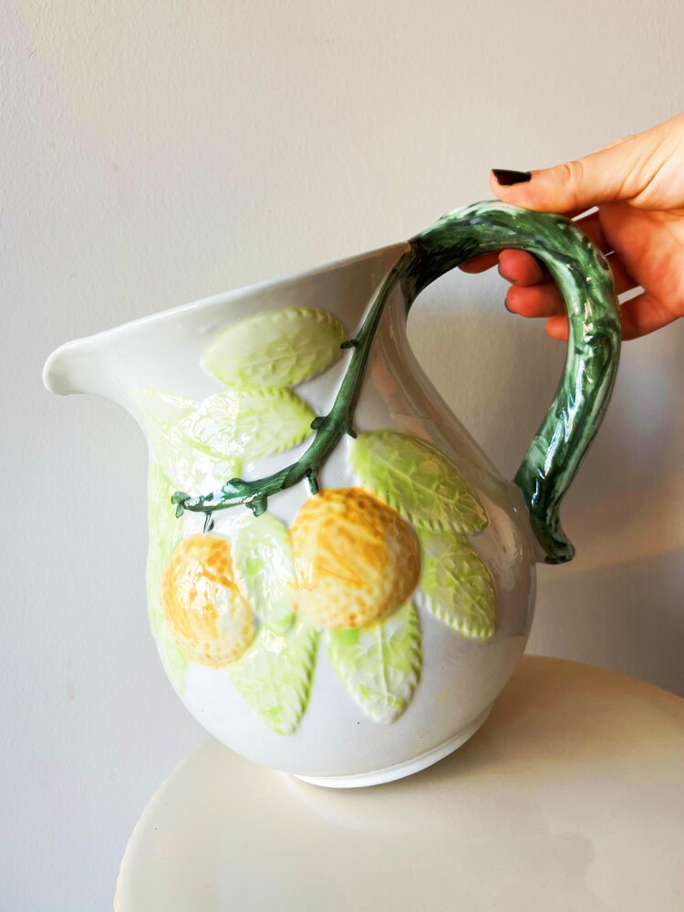 Yuzu Embossed Ceramic Jug 