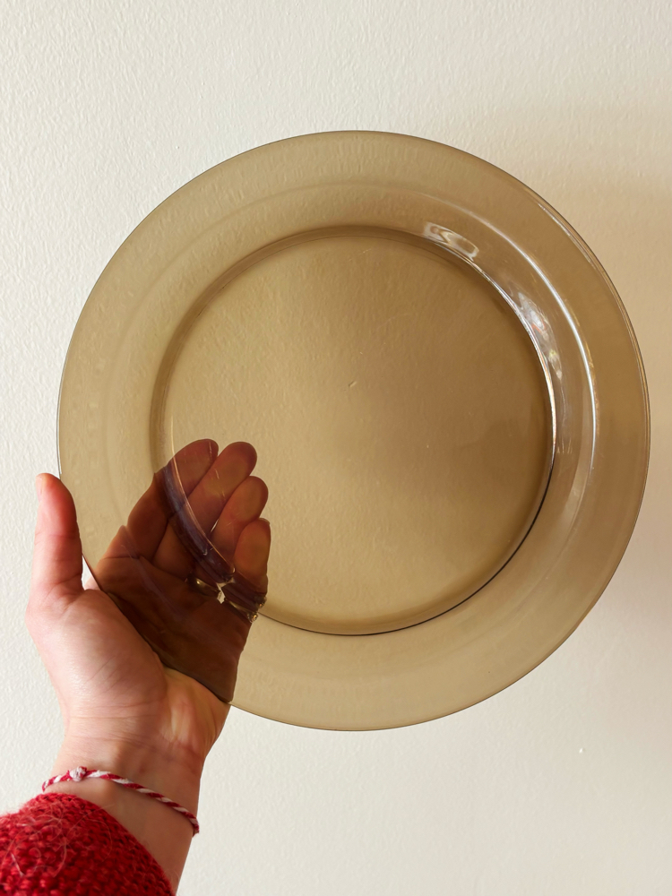 80’s Vereco Smoky Glass Plates