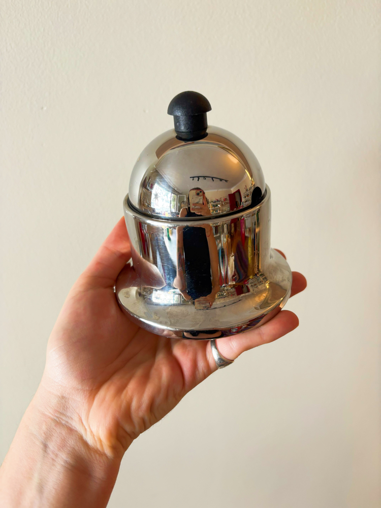 1996 Marks and Spencer Italian Stainless Steel Sugar Bowl 