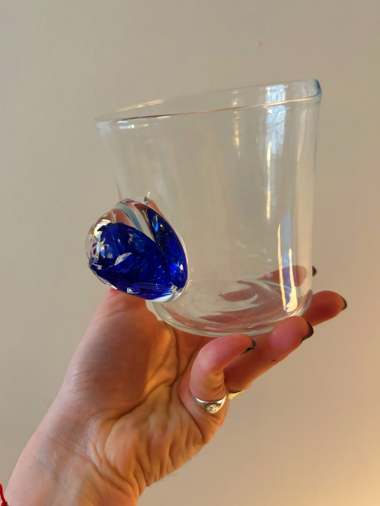 2005 Art Glass Handmade Funky Bowl 