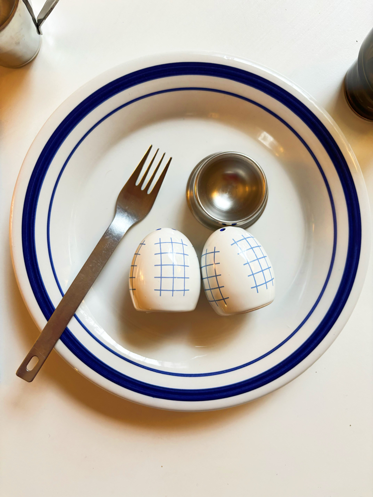 90’s Checkered Salt and Pepper Shakers 