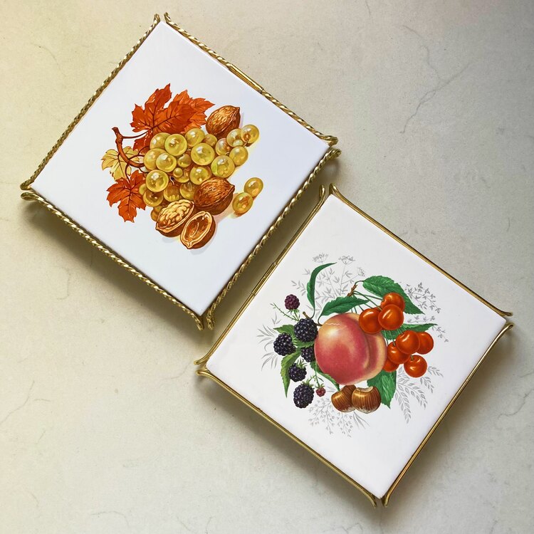 70’s Italian Ceramic Tile Trivets 