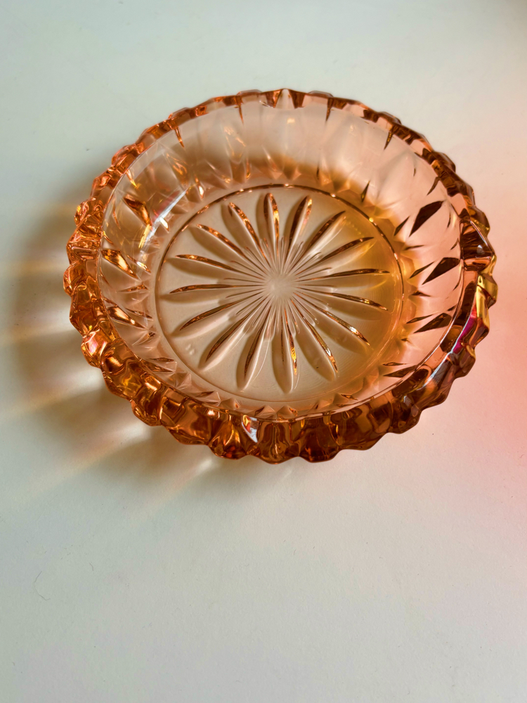 80’s French Rose Pink Ashtray