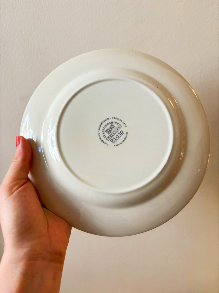 English Staffordshire Grapes Breakfast Plates