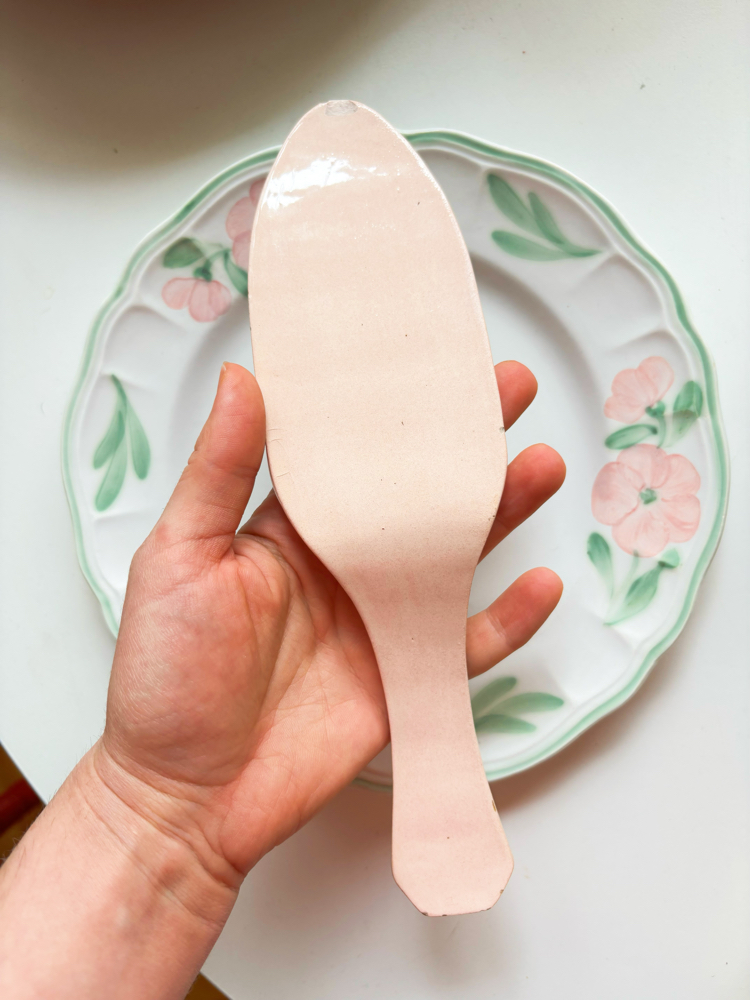 70’s French Handmade Ceramic Cake Spatula
