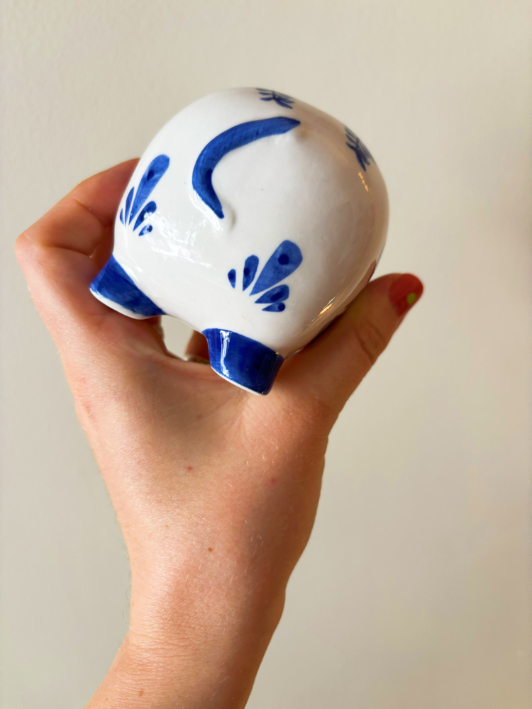 Hand Painted Dutch Ceramic Coin Bank