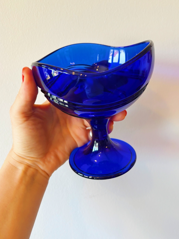 80’s French Electric Blue Dessert Cups