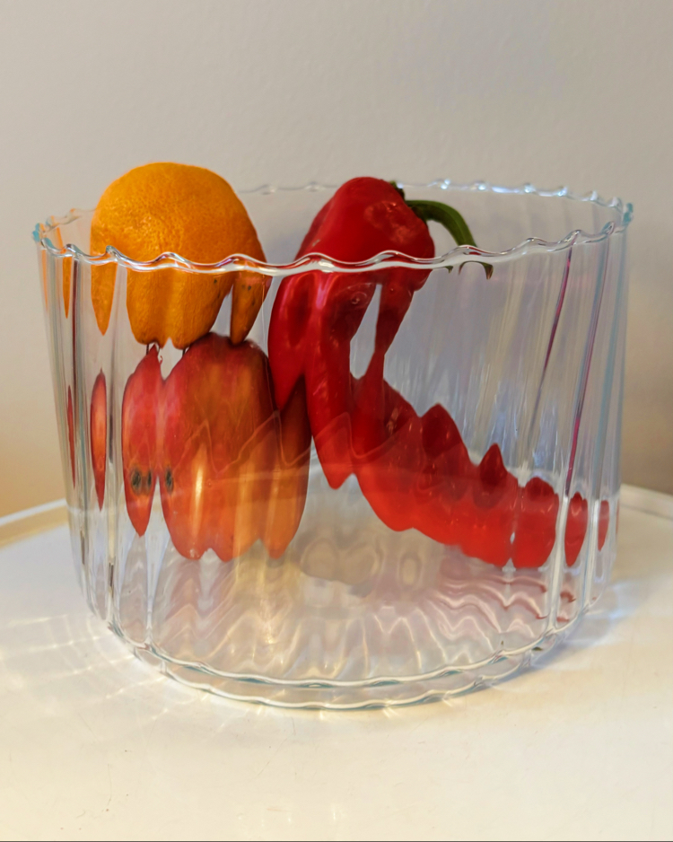 Swirl Clear Thin Glass Bowl