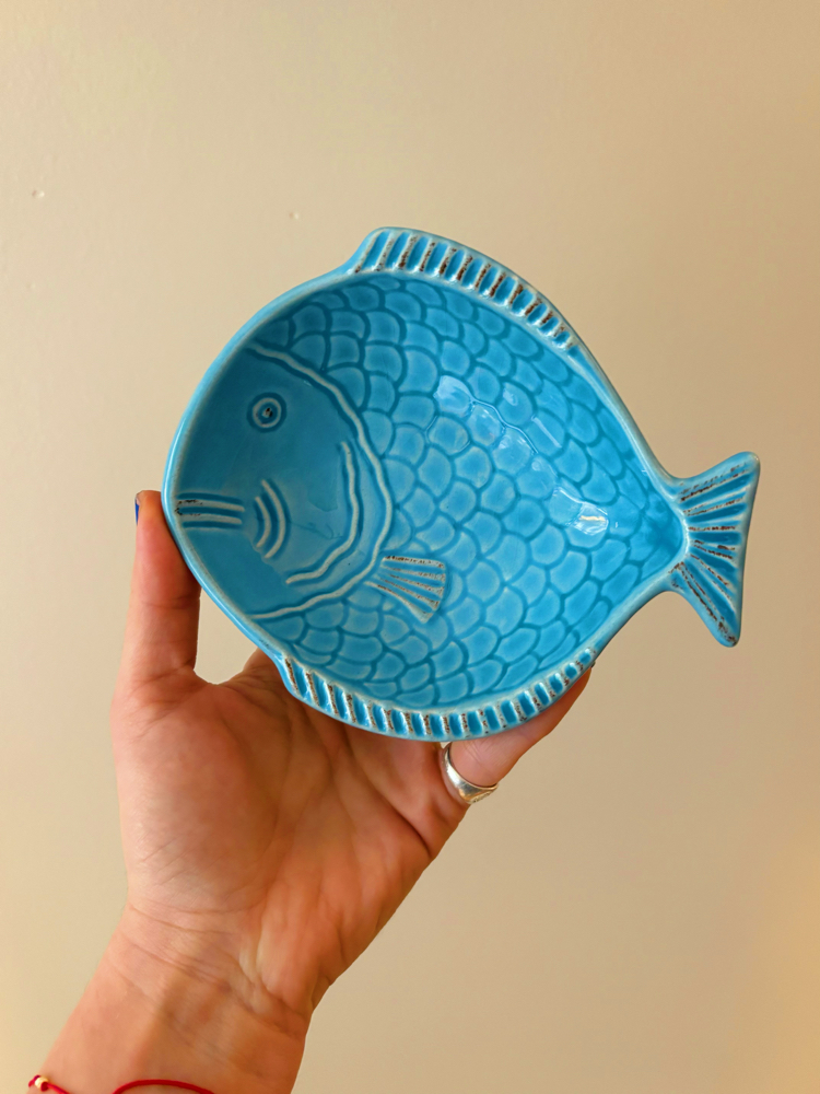 Blue Ceramic Fish Bowls